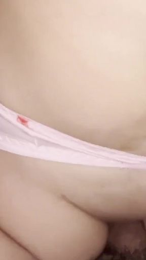 Stepsister in Cute Panties Substitutes Her Cute Pussy