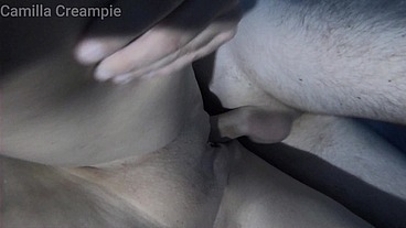 Night time Fucking and Creampie in the Pool