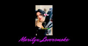 Marilyn gets silly while smoking &amp; posing.