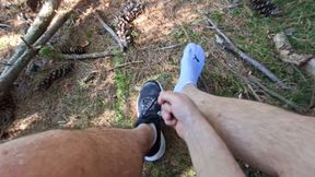 Alone in the forest, far away from everyday life