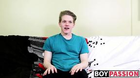 ”Blond twink with heavy butt interviewed & dicked down raw”
