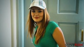 Allie Haze Gets Low on the Mattress so His Dick Massages Her G-spot