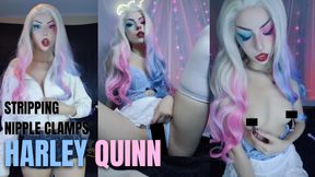 Pastel Harley Stripping With Nipple Teasing