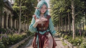 Forest Fantasy! Green-haired Mage &amp; Blue Elf in a Private Walk