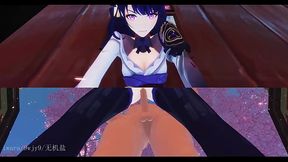 Baal stuck in a wall gets fucked by a man, Aether fucks Ayaka in front of a wall, Yae fucks a man