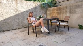 Passionate Backyard Sex - Cum on My Hairy Pussy &amp; Squirting