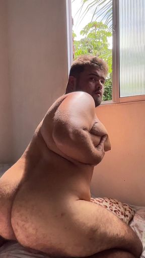 Bear Belly, Throbbing Cock and Very Wet Handjob... Come Watch the Fat Guy Cumming Hot for You
