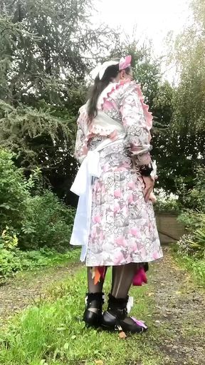 In a boniche outfit for a day