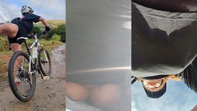 rolling with my tits outdoors