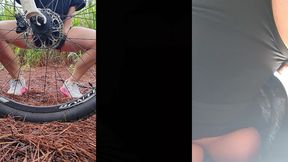 rolling with my tits outdoors