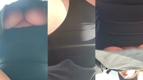 rolling with my tits outdoors