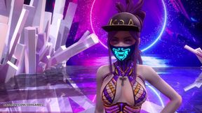 [MMD] (G)I-DLE - Tomboy hot striptease dance Ahri Akali Evelynn Kaisa League of Legends KDA