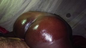 Ebony Bunz on a Vanilla Pole