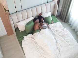 Ideal Large Titties Large Booty Butt Beautiful Ebony Cutie Gives Oral pleasure and Backshots to Large Ebony Shlong