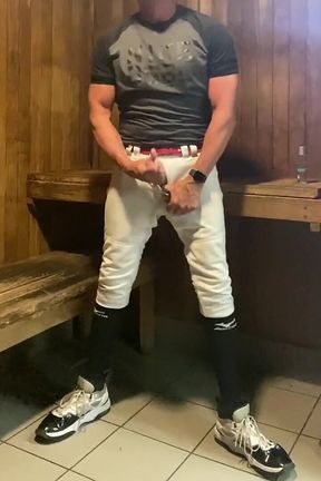 Jacked Baseball Player Jockdad87 Edges in the Sauna Again