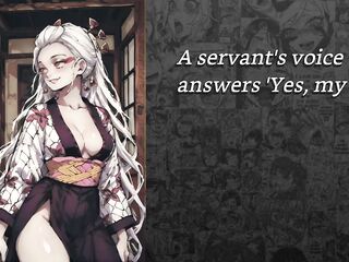 Daki from Demon Slayer makes you her pet and sluts you out to males who fuck you senseless.