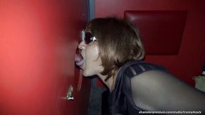 Sucking off plenty of cocks at the gloryhole - part 2