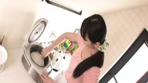 Japanese Girl Squirts While Two Guys Eat and Satisfy Her Tight Holes with Toys