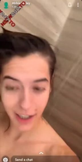 Abbie Maley shower time