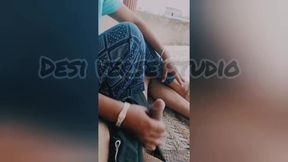 Desi Bhabhi's wild handjob with hot hands &amp; boobs fully exposed, you will lose control as soon as you see them!