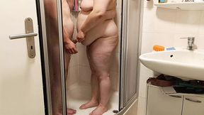 Hot shower moment, I soap her whole body