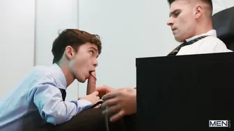 Malik D and Sam L Bareback in Hot Office Fuck