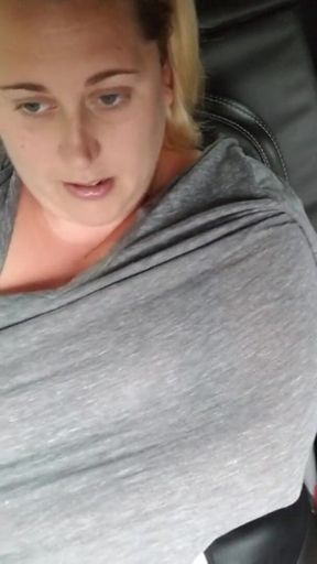 Changing in the car Kat Cumsalot