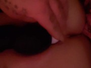 Tattooed milf and her pretty pink pussy
