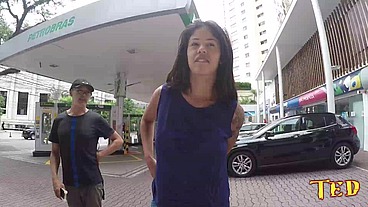 Shayenne Samara faz a farra antes da gravação.
