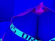 Only creampies compilation. Blacklight sissy rave slut squirts out of his ass