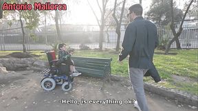 Exotic Wheelchair Cripple Slut Gets Pick Up in Public!