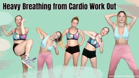 Heavy Breathing from Cardio Work Out - Exercise Fetish - Fitness Girl Gasping for Air -