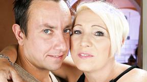 ”Chubby mature riding a cock”