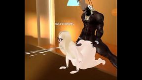 Amiga trans veio em casa e tomou pau no cuzinho