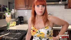 penny pax got horny in the kitchen! she gets on the counter!