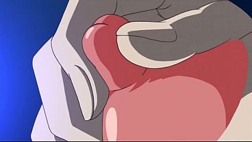 Hentai blonde self-fucks on webcam