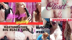 Smoking, pedal pumping, cranking, tits, masturbation, boobjob, blowjob, Cigarette and more