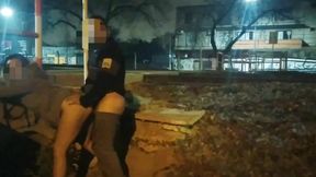 Real couple caught public fucking and flashing in the street