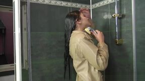 wetlook shower girl