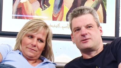 German old Husband let Stranger Fuck his Mature Wife in 3 Some
