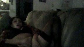 Hot Thick Babe Fucks Her Pussy on the Couch