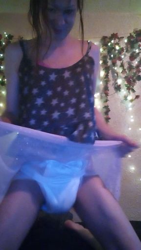 millie in wet diaper