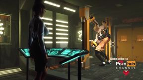 Busty Futa Android Anally Destroys Muscle Slave Gushing Cum Explosion