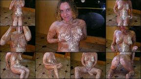 Haley Gets Messy Naked with Chocolate Whipped Cream - Enjoy It!