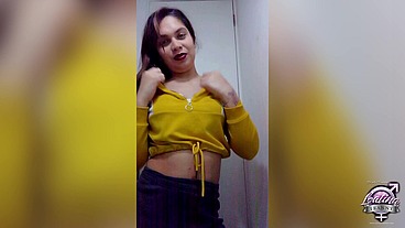 Amber Allison 19 y.o. transgender girl masturbating her sick and cum drops of semen