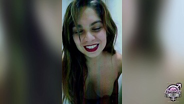 Amber Allison 19 y.o. transgender girl masturbating her sick and cum drops of semen