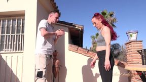 AuntJudysXXX - Petite Redhead MILF Fire Girl Fucks Her Personal Trainer