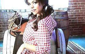 PORNSTARPLATINUM Solo Babe Yuri Luv Masturbates With Dildo