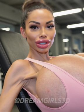 Busty bimbo doll gets big tit bimbofied