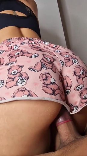 Fucking my 18 year old girlfriend's best friend with big natural ass riding my big Latin cock   Clip 1